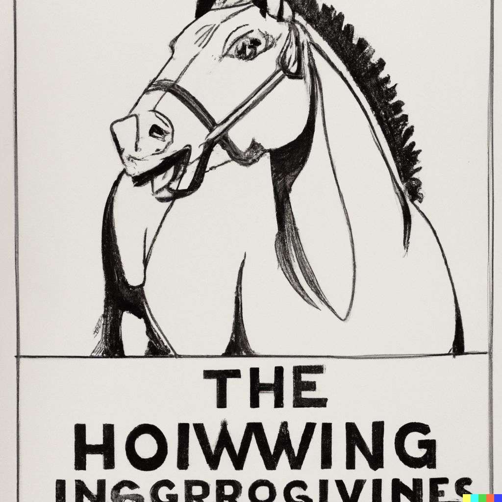 a horse, government information poster from World War 2